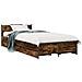 Struttura letto con testata con ruota Rovere Fumo 80 x 200 cm - Foto miniatura 1