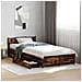 Struttura letto con testata con ruota Rovere Fumo 80 x 200 cm - Foto miniatura 7