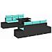 Set di divani 7 pz 6-Numero di posti Nero e Blu polyrattan - Foto miniatura 1