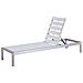 Lettino Sdraio Da Giardino In Alluminio E Legno Sintetico Bianco Nardo - Foto miniatura 1