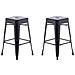 Set Di 2 Sgabelli Da Bar In Metallo Nero 60 Cm Cabrillo - Foto miniatura 22