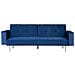 Divano Letto In Velluto Blu Navy Visnes - Foto miniatura 1
