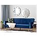 Divano Letto In Velluto Blu Navy Visnes - Foto miniatura 3