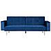 Divano Letto In Velluto Blu Navy Visnes - Foto miniatura 8