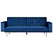 Divano Letto In Velluto Blu Navy Visnes - Foto miniatura 14