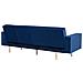 Divano Letto In Velluto Blu Navy Visnes - Foto miniatura 15