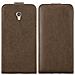 Custodia Compatibile Con Zte Blade V7 In Bruno Caffè - Coperchio Protettivo In Design Flip Con Chiusura Magnetica - Foto miniatura 9
