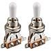 Futheda 2pcs Chitarra A 3 Vie Toggle Interruttore Pickup Selector Breve Interruttore Diritta Chitarra Elettrica Parti Con White Tip Knob - Foto miniatura 1