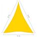 Parasole a Vela Oxford Triangolare 5x6x6 m Giallo - Foto miniatura 6