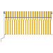 Tenda Sole Retrattile Manuale Parasole LED 3x2,5m Gialla Bianca - Foto miniatura 2