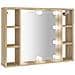 Mobile A Specchio Con Led Rovere Sonoma 76x15x55 Cm - Foto miniatura 2
