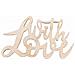 Parola In Legno 'with Love' 6.3 X 3,7 X 0,3 Cm - Foto miniatura 1