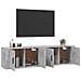 Mobili Porta Tv A Parete 2 Pz Grigio Cemento 80x34,5x40 Cm - Foto miniatura 3
