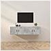 Mobili Porta Tv A Parete 2 Pz Grigio Cemento 80x34,5x40 Cm - Foto miniatura 1