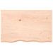 Ripiano a Parete 80x50x (2-6) cm Massello Rovere Non Trattato - Foto miniatura 2