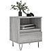 Comodino Grigio Sonoma 40x35x50 Cm In Legno Multistrato - Foto miniatura 3