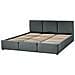 Letto Contenitore Velluto Bousse 180 X 200 Cm Grigio Scuro - Foto miniatura 2