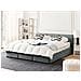 Letto Contenitore Velluto Bousse 180 X 200 Cm Grigio Scuro - Foto miniatura 1