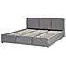 Letto Contenitore Velluto Bousse 180 X 200 Cm Grigio Scuro - Foto miniatura 10