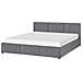 Letto Contenitore Velluto Bousse 180 X 200 Cm Grigio Scuro - Foto miniatura 11