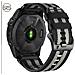 Cinturino Quick Release In Nylon Per Garmin Fenix 5x 6x 7x Tactix 7 Pro Black + Light Gray 22 Mm - Foto miniatura 1