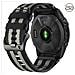 Cinturino Quick Release In Nylon Per Garmin Fenix 5x 6x 7x Tactix 7 Pro Black + Light Gray 22 Mm - Foto miniatura 2