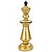 Scultura Scacchi 11 - Oro - Poliresina - 11x11x32,5 Cm - Foto miniatura 1