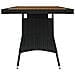 Lusso Casadino -  Tavolo Giardino Nero 160x70x72cm Polyrattan E Massello D'acacia - Foto miniatura 3