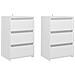 Lusso Casadino -  Comodini 2 Pz Bianchi 40x35x62,5 Cm In Legno Multistrato - Foto miniatura 1