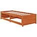 Dormeuse Senza Materasso Marrone Cera 90x190 Cm Legno Di Pino - Foto miniatura 5