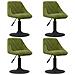 Sedie da Pranzo Girevoli 4 pz Verde Chiaro in Velluto - Foto miniatura 1
