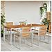 Tavolo da pranzo outdoor 200x90x74.5 cm Legno massello di teak - Foto miniatura 4