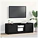 Mobile TV  Nero Rovere 102x35x36,5 cm Legno ingegnerizzato - Foto miniatura 2