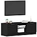 Mobile TV  Nero Rovere 102x35x36,5 cm Legno ingegnerizzato - Foto miniatura 3