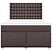 Giroletto a Molle con Materasso Marrone Scuro 140x200cm Tessuto - Foto miniatura 6
