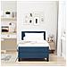 Letto Box Spring con Materasso Blu 100x200 cm Tessuto - Foto miniatura 5