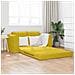 Divano letto 2-in-1 Giallo 148x71x83 cm in velluto - Foto miniatura 2