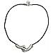Collana Union Realizzata In Argento Sterling 925 10µ E Pelle Nera - Foto miniatura 1