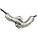 Collana Union Realizzata In Argento Sterling 925 10µ E Pelle Nera - Foto miniatura 2