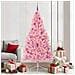 Albero di Natale artificiale con luci integrate Rosa 210 cm PVC - Foto miniatura 2