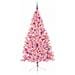 Albero di Natale artificiale con luci integrate Rosa 210 cm PVC - Foto miniatura 3