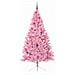 Albero di Natale artificiale con luci integrate Rosa 210 cm PVC - Foto miniatura 4