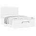 Struttura Letto Pouf con Materasso Bianco 140x190 cm Similpelle - Foto miniatura 4