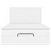 Struttura Letto Pouf con Materasso Bianco 140x190 cm Similpelle - Foto miniatura 7