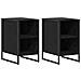 Comodino 2 pcs Rovere Nero 39.5 x 30 x 50 cm Legno multistrato - Foto miniatura 1