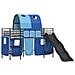 Struttura del letto loft per bambini Nero e Blu 99,5 x 190 cm - Foto miniatura 1