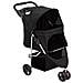 Passeggino per Cani Pieghevole Nero 80x46x98cm Tessuto Oxford - Foto miniatura 1