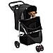 Passeggino per Cani Pieghevole Nero 80x46x98cm Tessuto Oxford - Foto miniatura 2