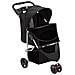 Passeggino per Cani Pieghevole Nero 80x46x98cm Tessuto Oxford - Foto miniatura 3