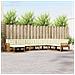 Set di divani da esterno con cuscino 24 pcs Naturale e Crema - Foto miniatura 2